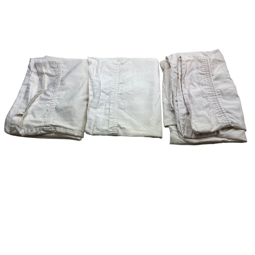 3-Piece White Cotton Pillowcase Set 21"x30 91c